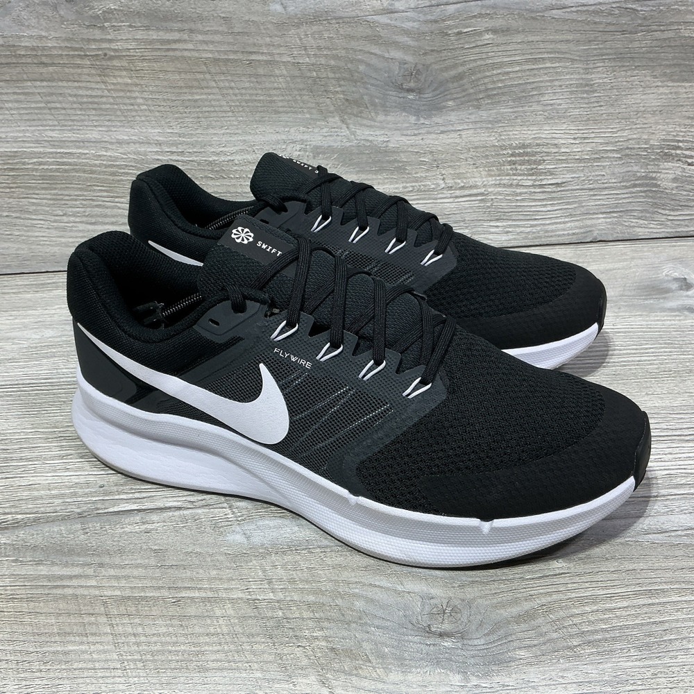 Nike Run Swift 3 Shoes Men's Size 13 Black White Running Sneakers Lace up mesh